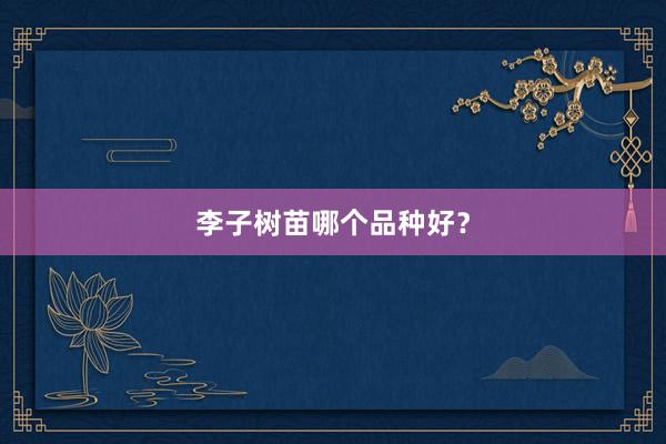 李子树苗哪个品种好？